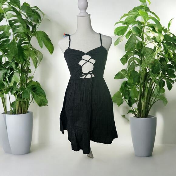 Roxy Black Strappy Dress-XS-NWT‎ - Picture 1 of 6